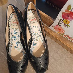 Bettie Page Peep Toe Pumps